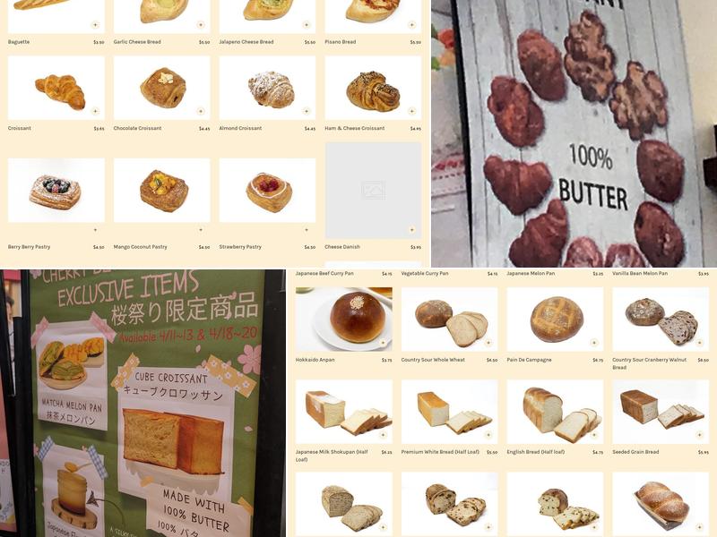 Andersen Bakery Menu