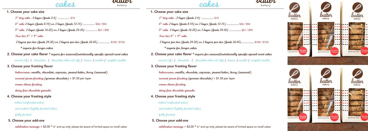 Batter Bakery - Kiosk Menu