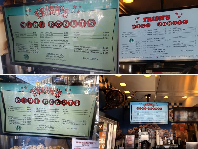 Trish's Mini Donuts Menu