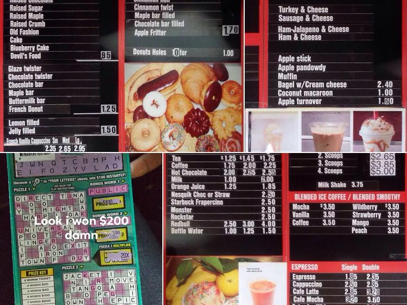 Lee's Donuts Menu