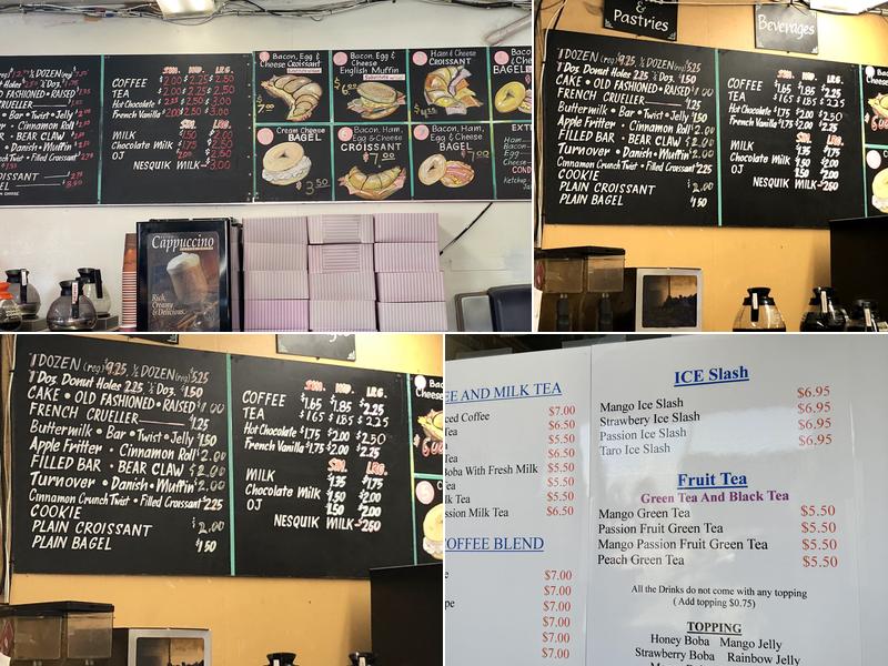 Andy's Donut Stop Menu