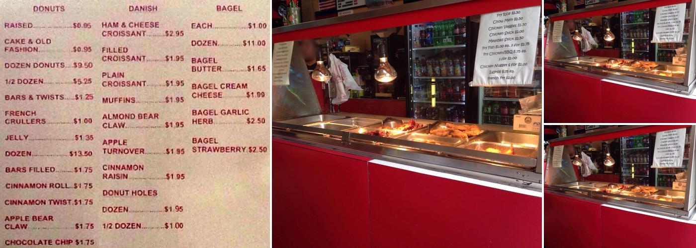 Lee's Donuts Menu