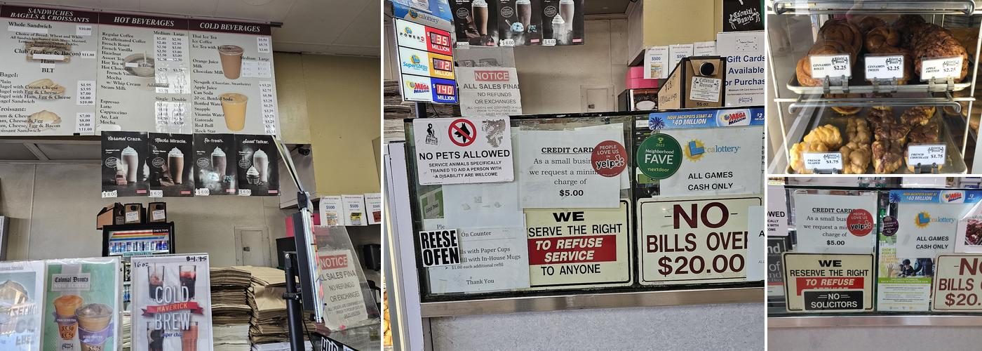 Colonial Donuts Menu