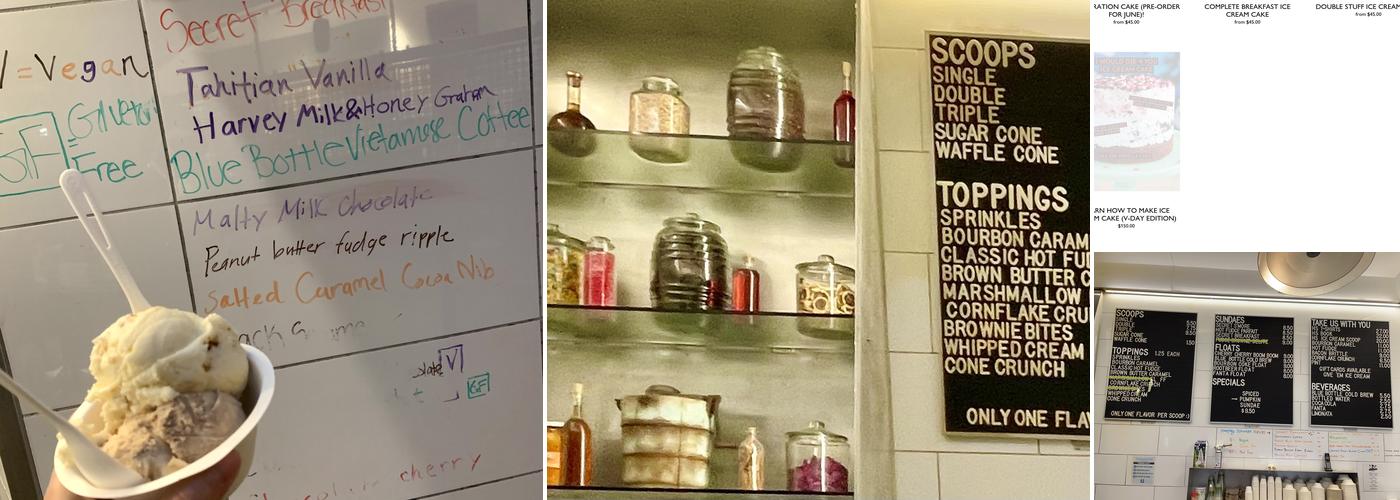 Humphry Slocombe Menu