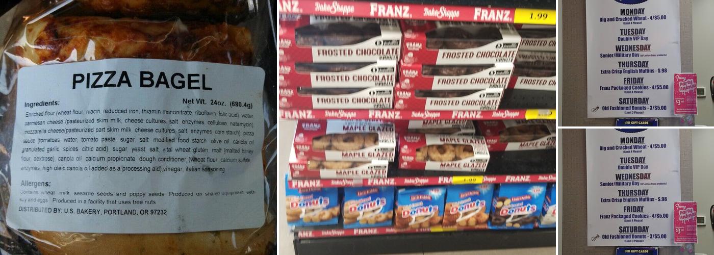 Franz Bakery Outlet Menu