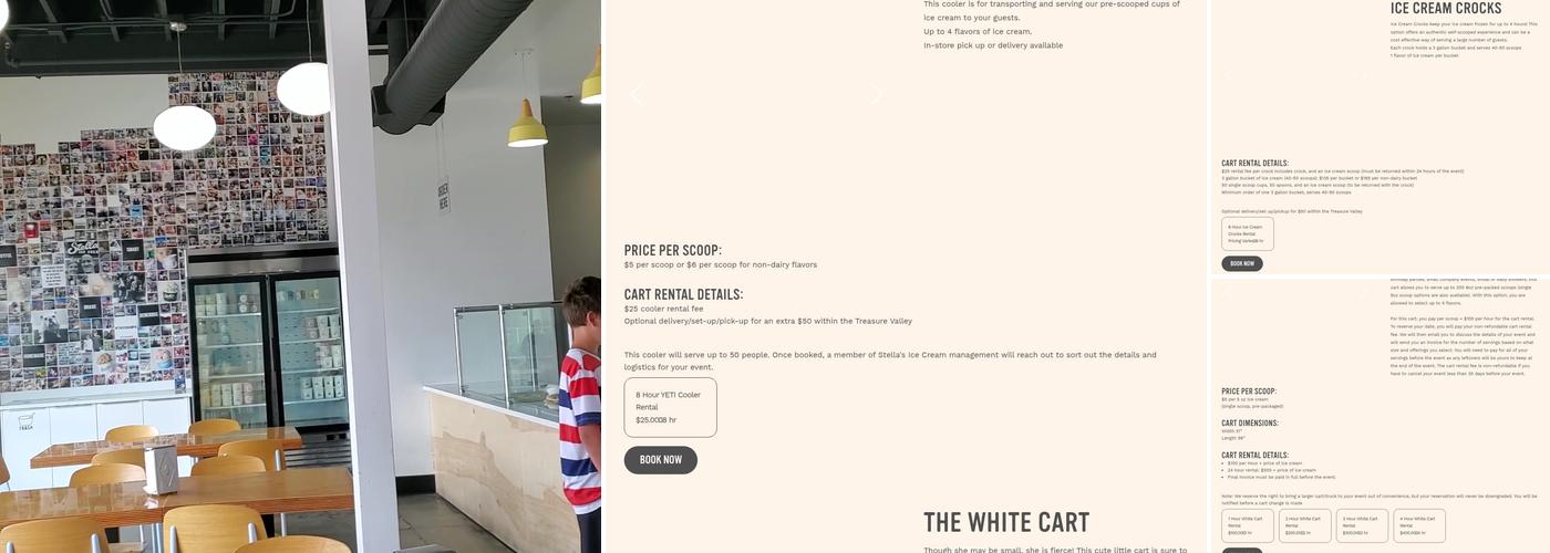 Stella's Ice Cream - Nampa Menu