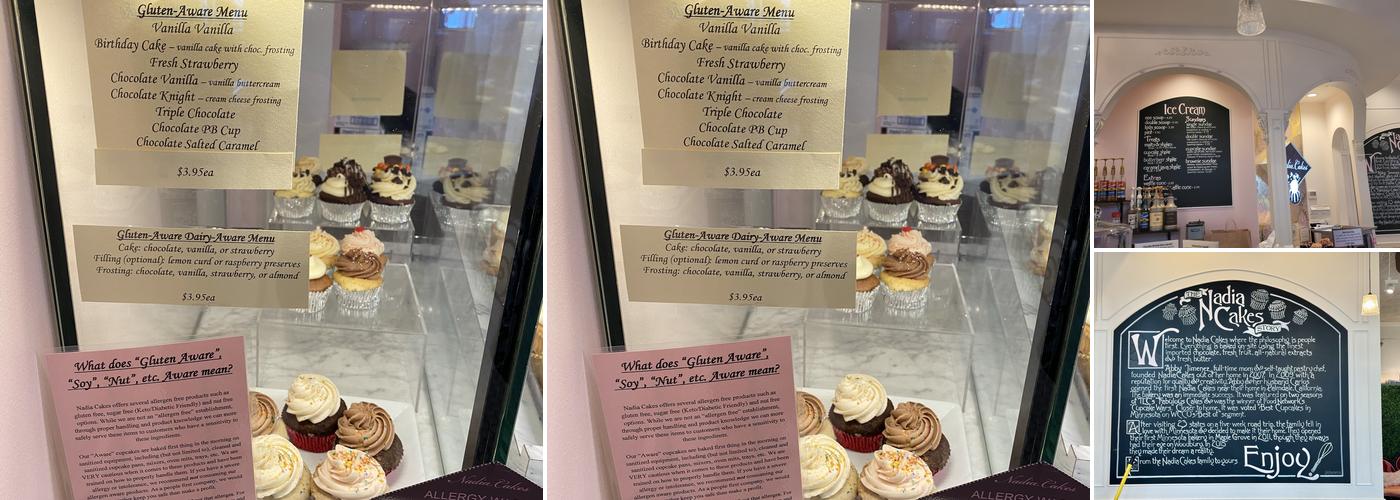 Nadia Cakes Menu