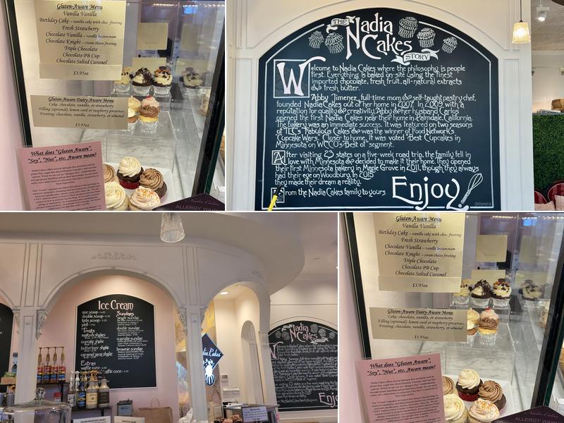 Nadia Cakes Menu