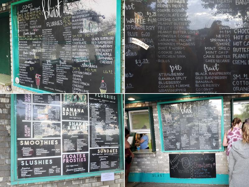 Blast Soft Serve Menu