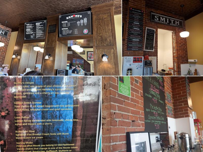 Ramone's Ice Cream Parlor Menu