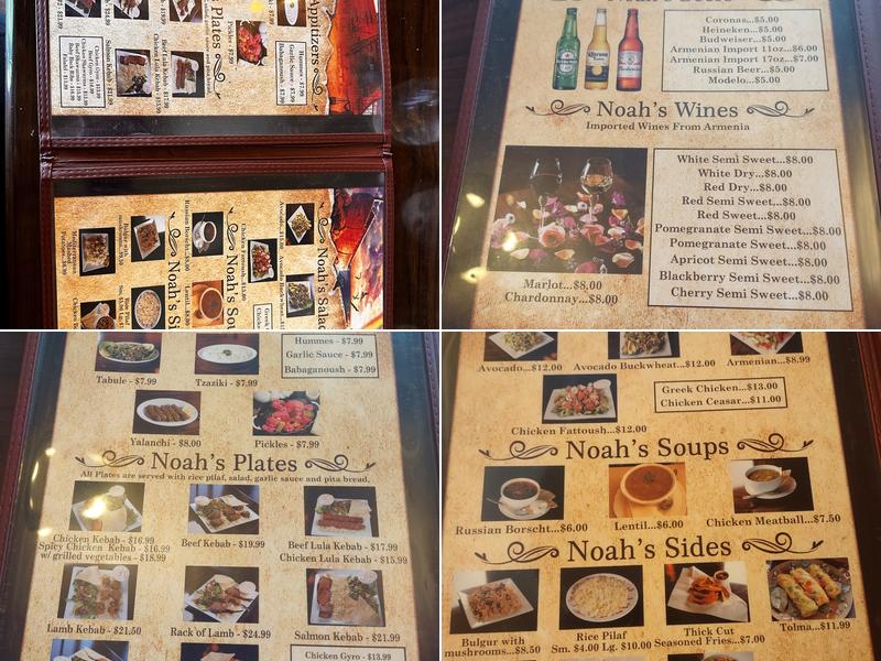 Noah's Ark Restaurant & Bakery Menu