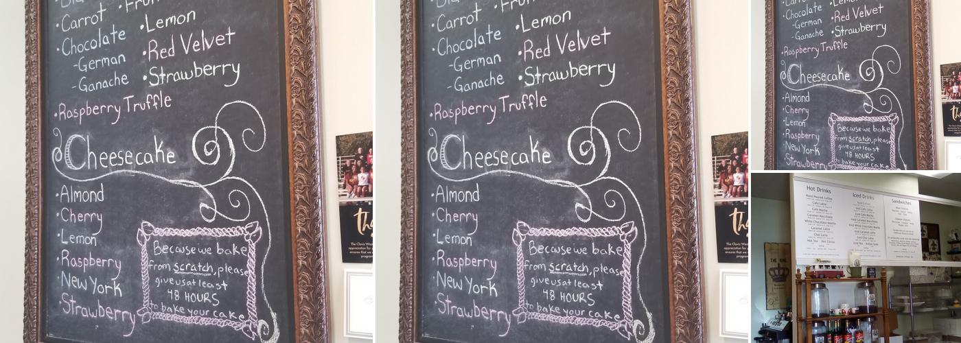 Chiffonos Bakery Menu