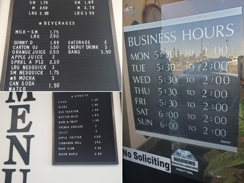 Judy's Donuts Menu