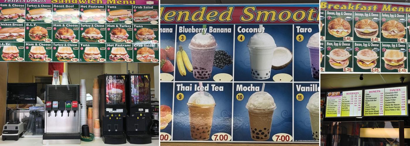 Foster's Donuts Menu