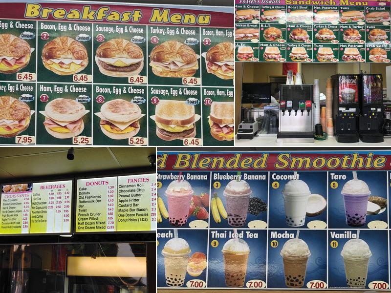 Foster's Donuts Menu