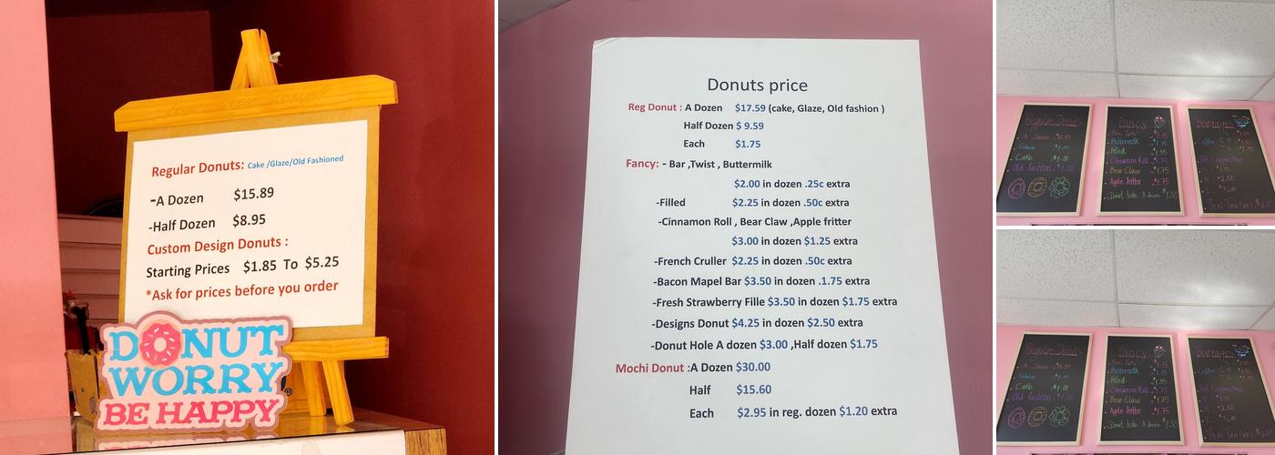 Dream Donuts Menu