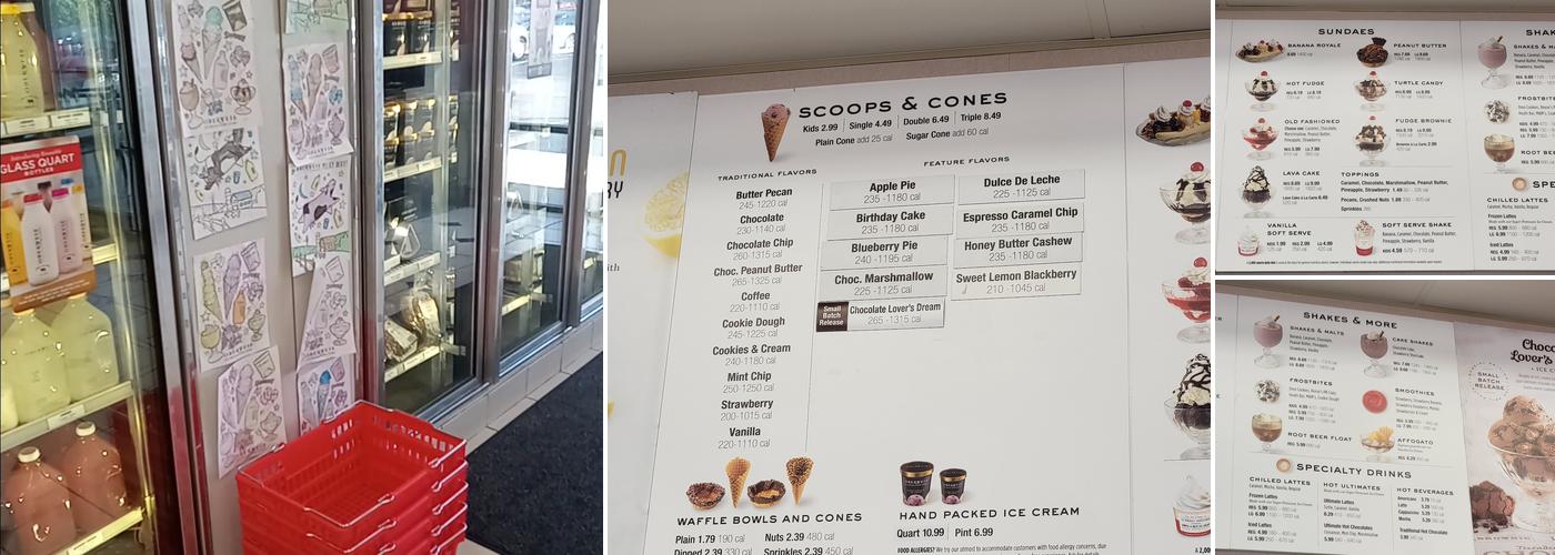 Oberweis Ice Cream and Dairy Store Menu