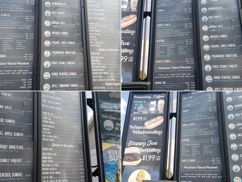 Creamery Menu