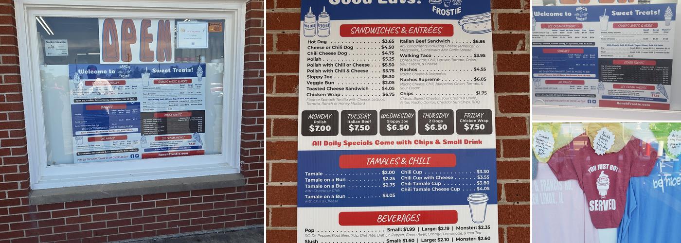 Ranch Frostie Menu