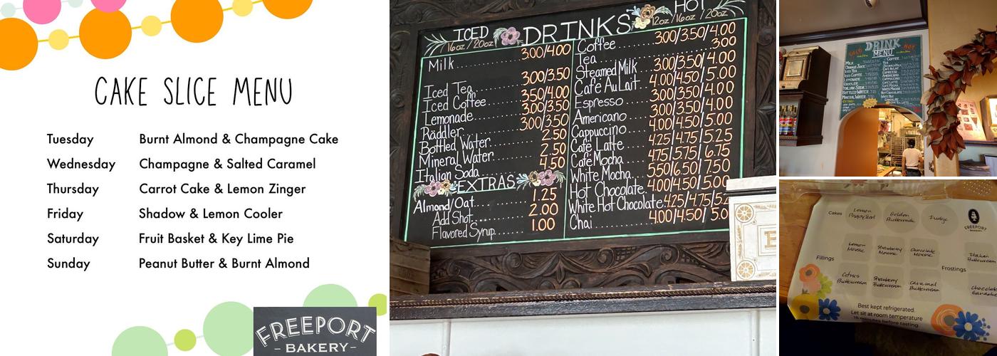 Freeport Bakery Menu