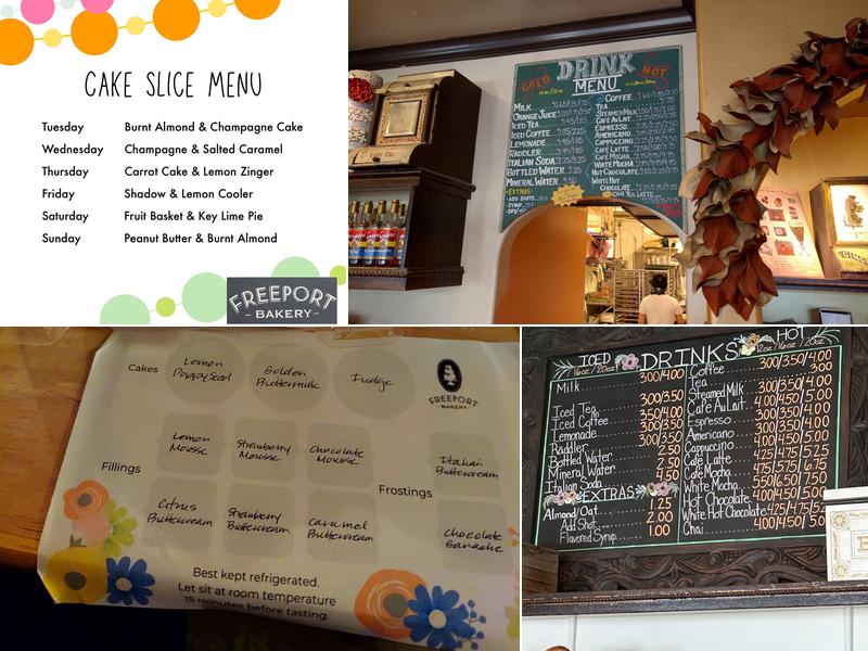 Freeport Bakery Menu