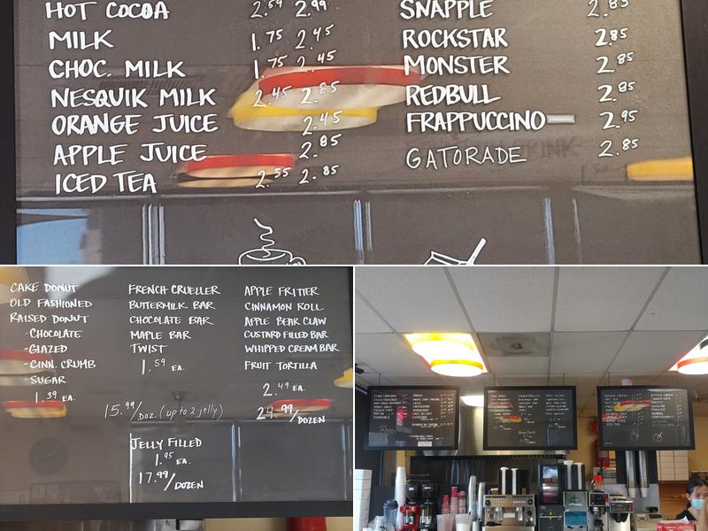 Howard's Donuts Menu