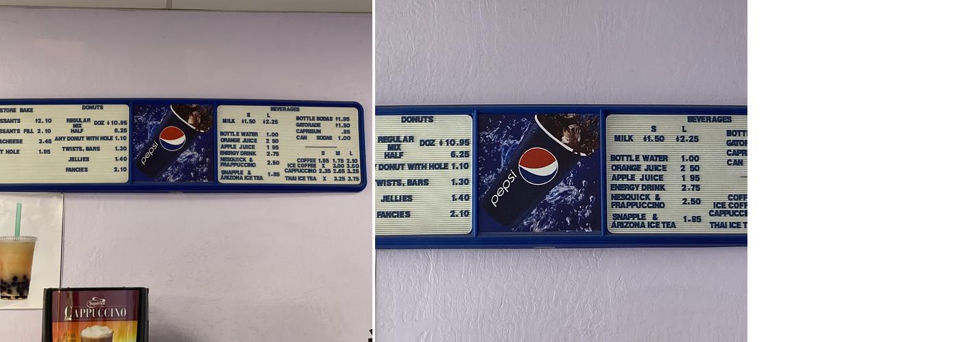 Allen’s Donuts Menu
