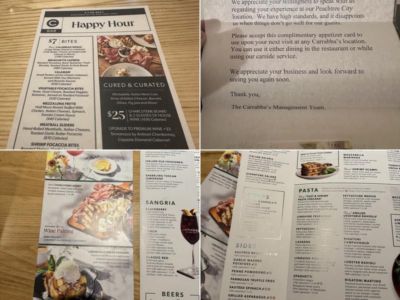 Carrabba's Italian Grill Menu