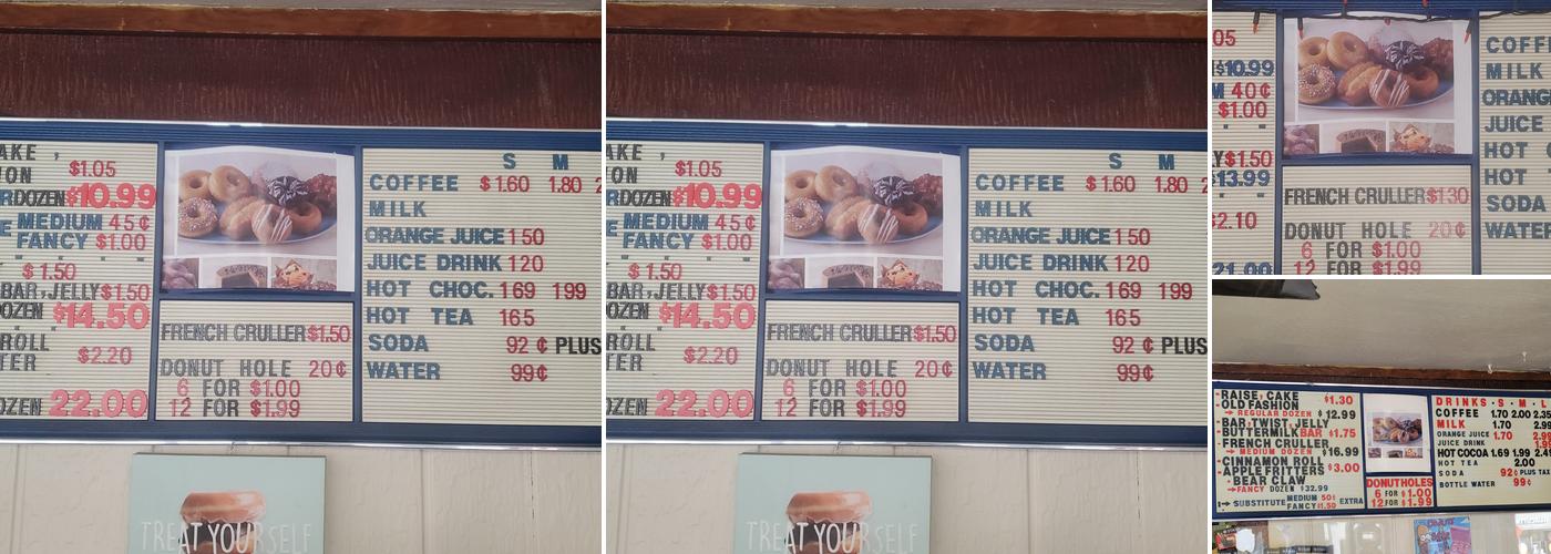 Broadway Donuts Menu