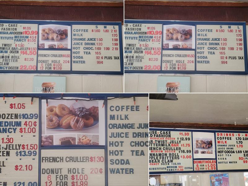 Broadway Donuts Menu