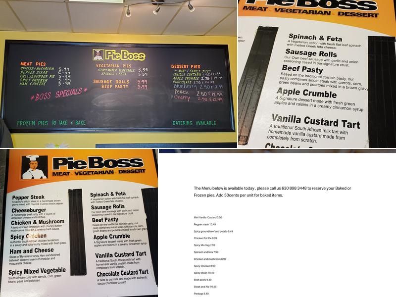 Pie Boss Menu