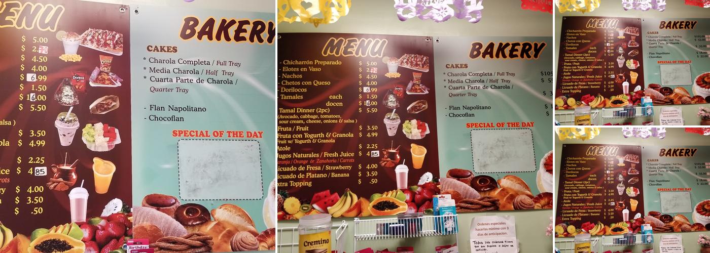 Bakery El Dorado Menu