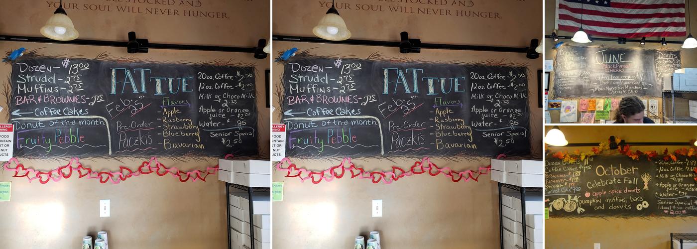 My Sister's Lil Donut Shoppe Menu