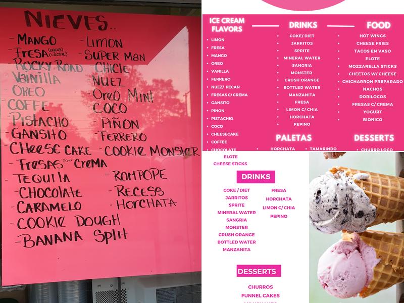 La Michoacana Aurora Menu
