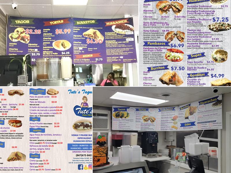 Tute's Bakery and Taqueria Menu