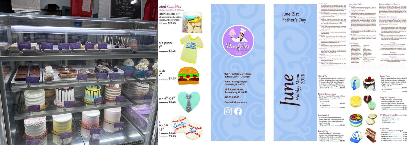Deerfields Bakery Menu