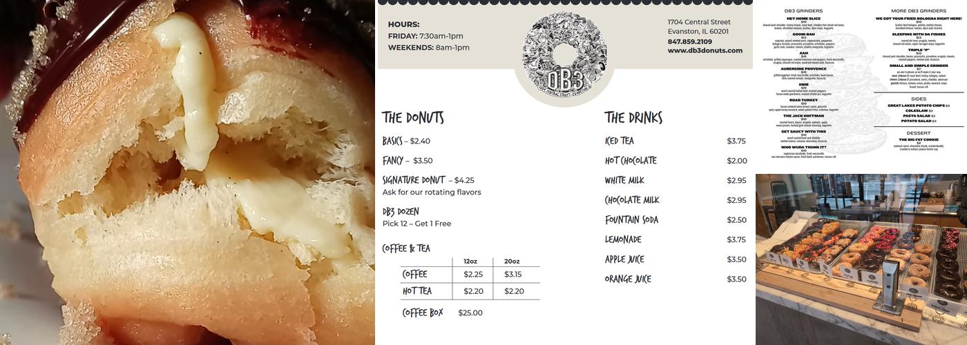 DB3 Donuts Menu
