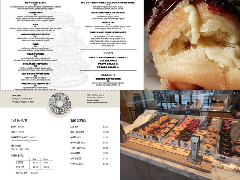 DB3 Donuts Menu