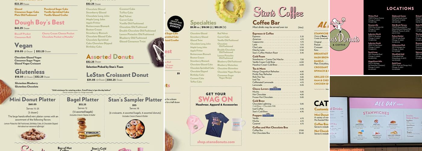 Stan's Donuts & Coffee Menu
