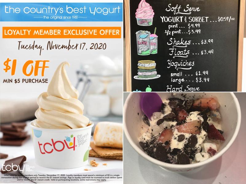 TCBY Menu