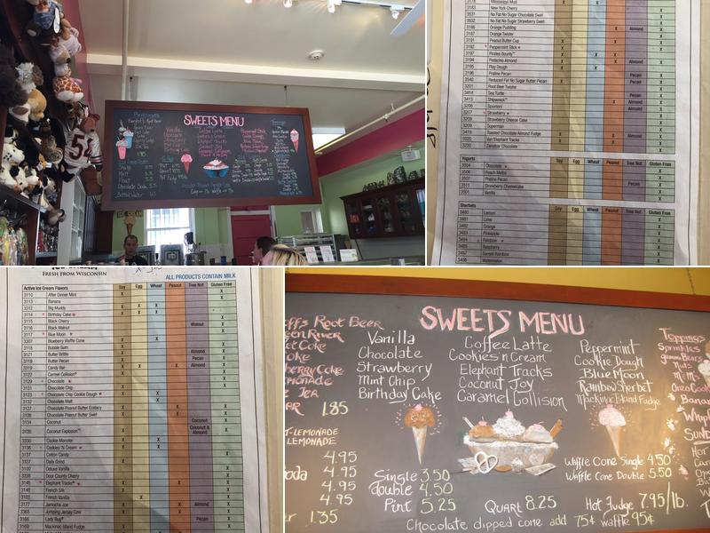 Sweet's Menu