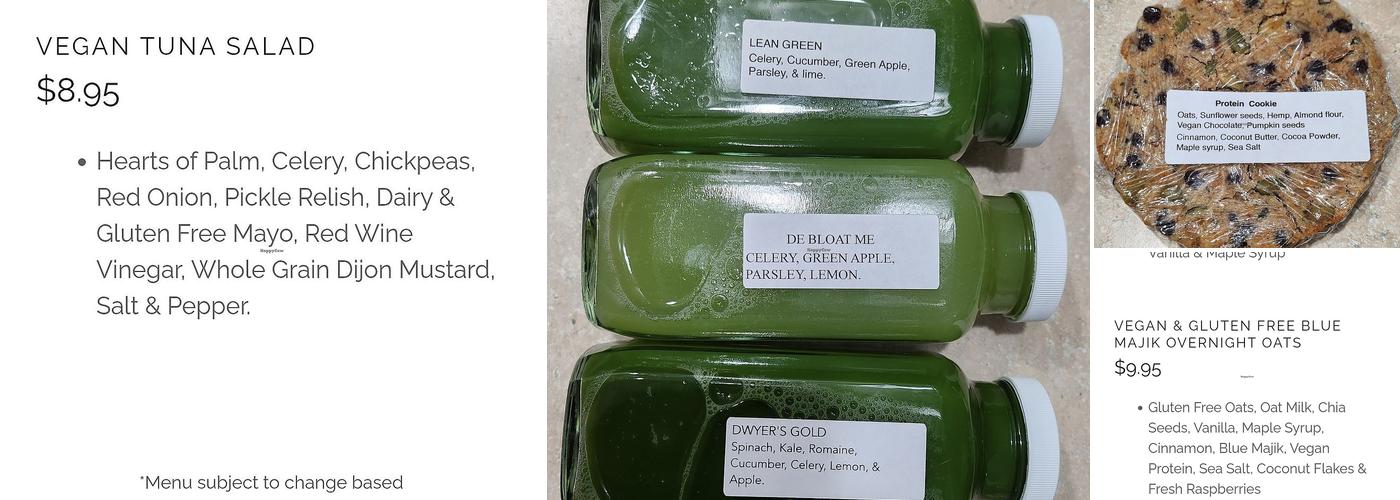 True Juice Menu