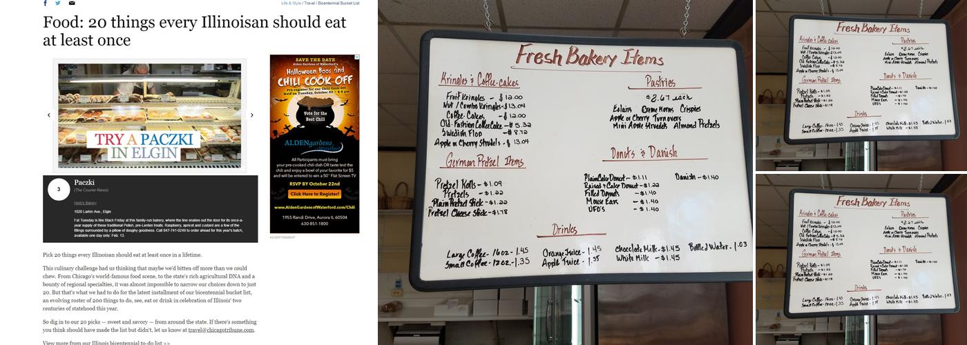 Herb's Bakery Inc Menu