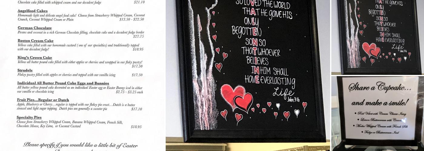 Sauer's Bakery Menu