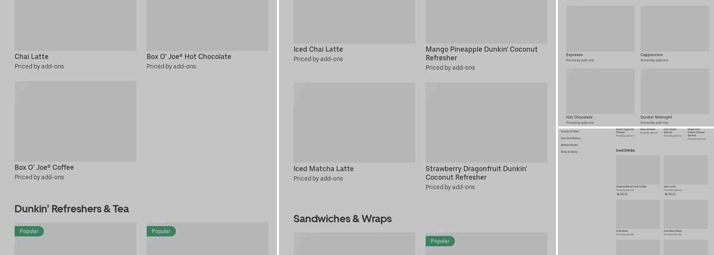 Dunkin' Menu