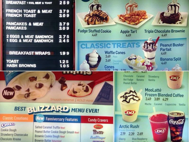 Orange Julius Menu