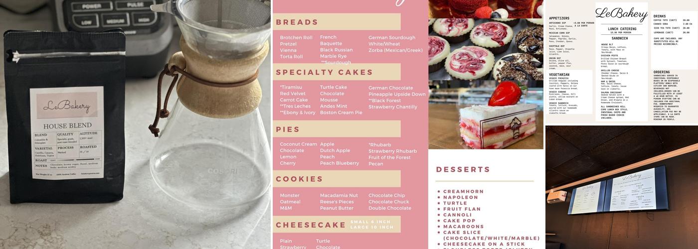 LeBakery Menu