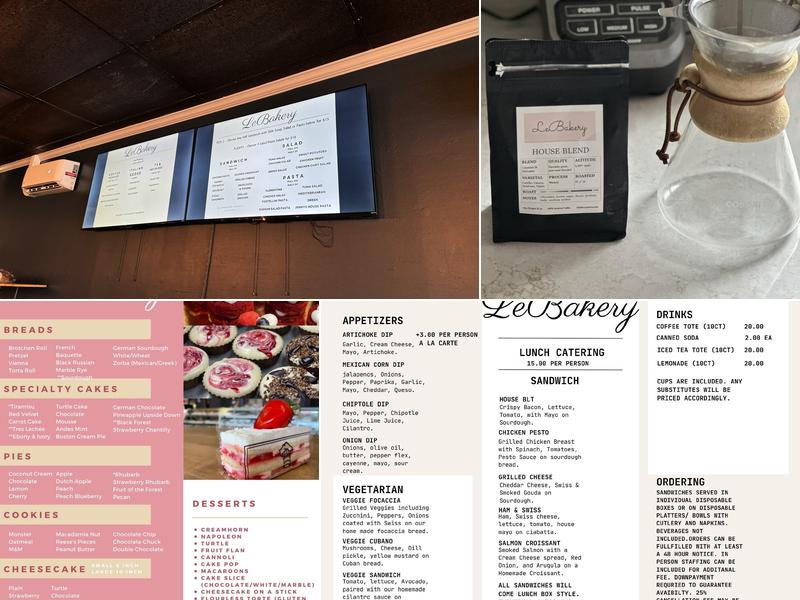 LeBakery Menu