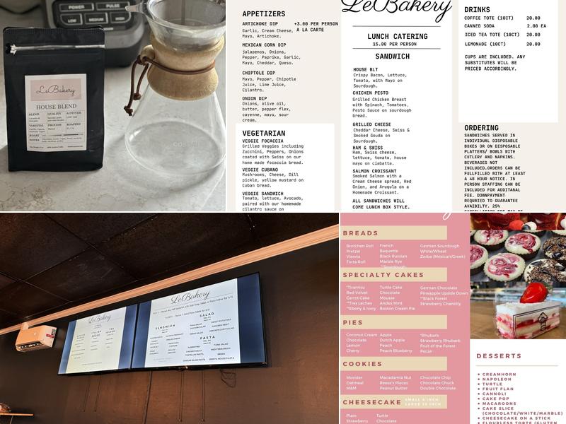LeBakery Menu