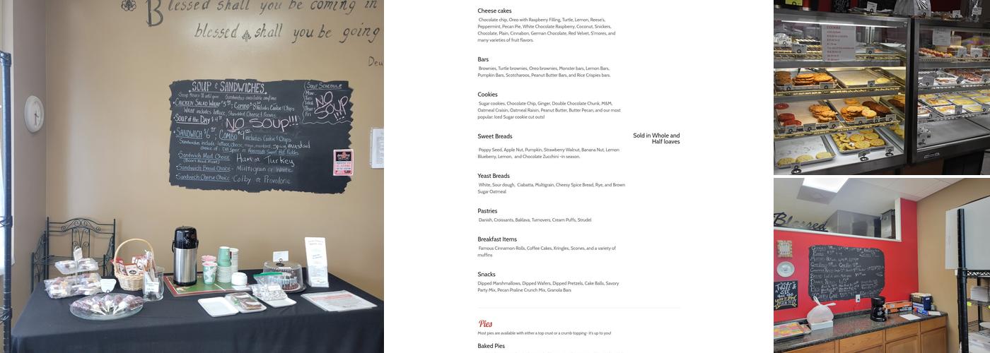 Aunt Dena's Bakery Menu